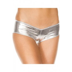 Micro Metallic Shorts Silver | Hot Shorts