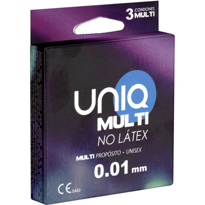 Non Latex Προφυλακτικά Uniq Multi Latex Free Condom - 3 Τεμάχια | Κανονικά Προφυλακτικά