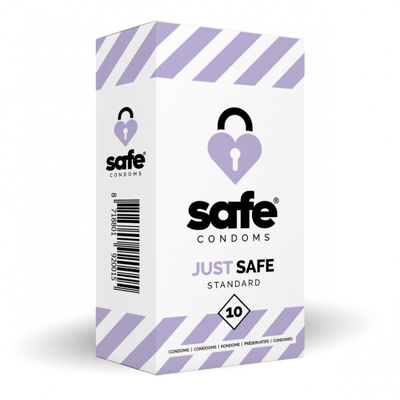 Safe Condoms Standard - 10 Pieces | Regular Condoms