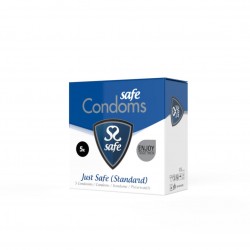 Προφυλακτικά Safe Just Safe Condoms Standard - 5 Τεμάχια | Κανονικά Προφυλακτικά