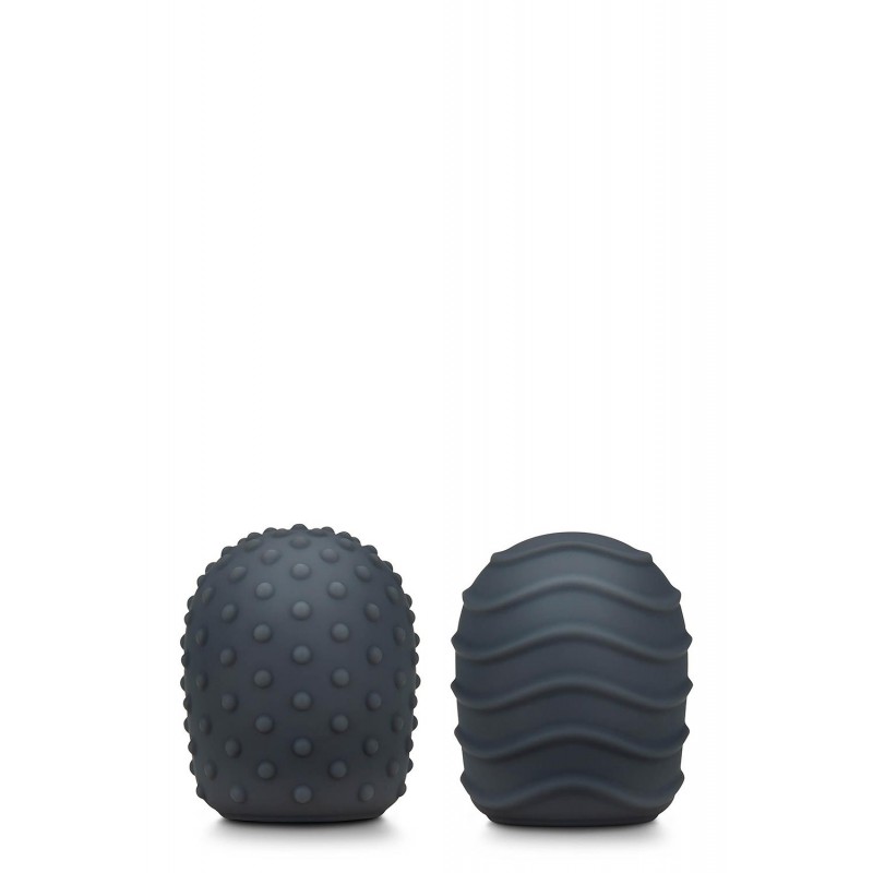 Σετ Κεφαλές για Συσκευή Μασάζ Le Wand Original SIlicone Texture Covers - Μαύρο | Κεφαλές για Συσκευές Μασάζ