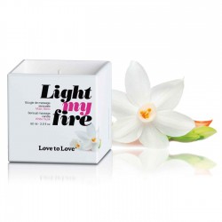 Light My Fire White Musk Scented Massage Candle - 80 ml | Massage Candles