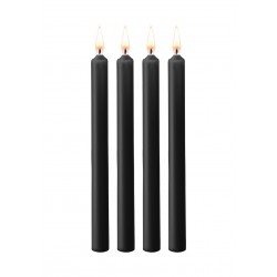 Κεριά Βασανισμού Teasing Wax Candles Large Μαύρα - 4 Τεμάχια | Κεριά για Μασάζ