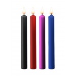 Κεριά Βασανισμού Teasing Wax Candles Large Πολύχρωμα - 4 Τεμάχια | Κεριά για Μασάζ