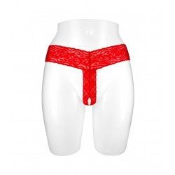 Anita Crotchless Thong - Red | Crotchless Briefs