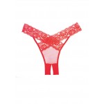 Desire Crotchless Panty - Red | Crotchless Briefs