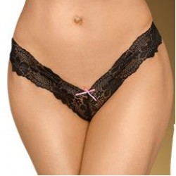 Penthouse Dangerous Darling Brazilian Panty - Black | Plus Size Panties - G String