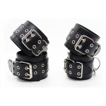 Κιτ Δεσίματος Hand Cuffs & Collar Kit Double Pin - Μαύρο | Κιτ Δεσίματος
