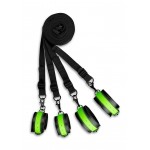 Glow In The Dark Attachment Set for Bed Bindings - Black | Bondage Kits