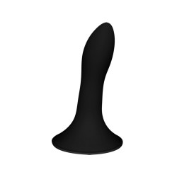Hitsens 5 Dual Density Silicone Dildo with Suction Cup - Black