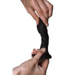 Hitsens 5 Dual Density Silicone Dildo with Suction Cup - Black | Classic Dildos