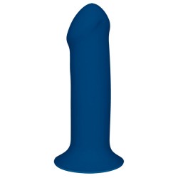 Hitsens 1 Dual Density Flexible Silicone Dildo with Suction Cup - Blue