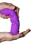 Hitsens 3 Dual Density Flexible Silicone Dildo with Suction Cup - Purple | Classic Dildos