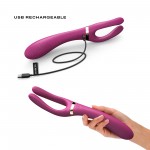 Infinite Joy Flexible Silicone Double Tip Vibrator - Purple | Classic Vibrators