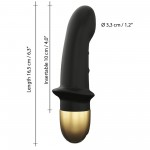 Μίνι Δονητής Σιλικόνης Silicone Rechargeable Mini Lover 2.0 Vibrator - Μαύρος | Κλασικοί Δονητές