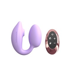 Ευλύγιστος Δονητής Σημείου G με Αναρρόφηση Wonderlover Premium Flexible G-Spot Vibrator with Clitoral Suction - Μωβ | Κλειτοριδικοί Δονητές