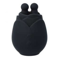 Double Head Qiot Clitoral Stimulating Vibrator - Black | Clitoral Vibrators