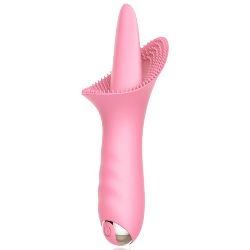 Silicone Vibrating Tonge Stimulator - Pink | Clitoral Vibrators