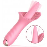 Silicone Vibrating Tonge Stimulator - Pink | Clitoral Vibrators