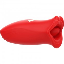 Mia Sicilia Double Pleasure Vibrating & Licking Tongue Stimulator - Red | Clitoral Vibrators