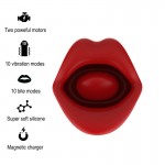 Κινούμενη Γλώσσα με Δόνηση Mia Sicilia Double Pleasure Vibrating & Licking Tongue Stimulator - Κόκκινη | Κλειτοριδικοί Δονητές