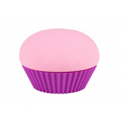 Cupcake Silicone Vacuum Vibrating Clitoral Stimulator - Pink