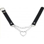 Κολάρο με Αλυσίδες & Καρδιά Metal Heart Collar with Chain - Μαύρο | Κολάρα