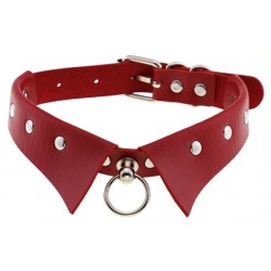 Κολάρο με Κρίκο Gothic Ring Necklace Collar - Κόκκινο | Κολάρα