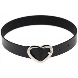 Κολάρο με Κρίκο Καρδιά Heart Attack Necklace Collar - Μαύρο | Κολάρα