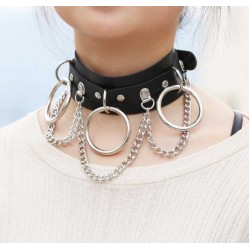 Κολάρο O Ring Chain Necklace Collar - Μαύρο | Κολάρα