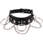O Ring Chain Necklace Collar - Black | Collars