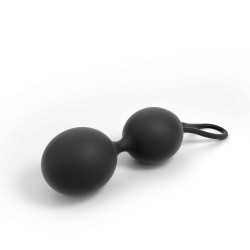 Κολπικές Μπάλες Σιλικόνης Dual Silicone Kegel Balls - Μαύρες | Κολπικές Μπάλες