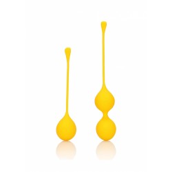 Σετ Κολπικές Μπάλες Σιλικόνης Silicone Kegel Balls Training Set - Κιτρινο | Κολπικές Μπάλες