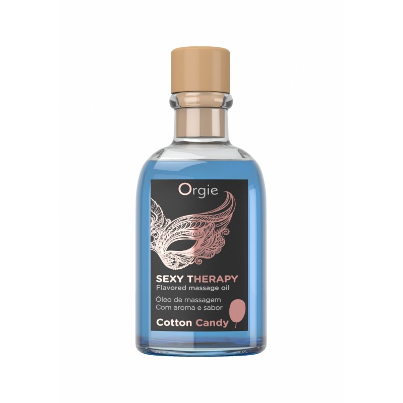 Διεγερτικό Εδώδιμο Λάδι για Μασάζ με Γεύση Μαλλί της Γριάς Sexy Therapy Cotton Candy Flavored Warming Massage Oil - 100 ml | Λάδια για Μασάζ