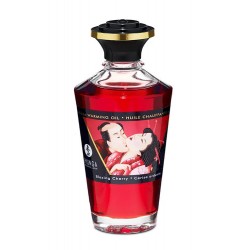 Shunga Aphrodisiac & Kissable Warming Oil Blazing Cherry - 100 ml | Sex Stimulants for Women