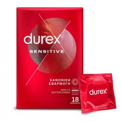 Λεπτά Προφυλακτικά Durex Sensitive Thin Condoms - 18 Τεμάχια