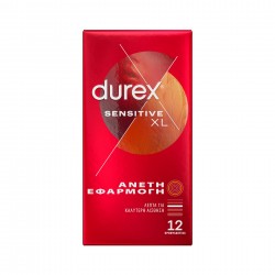 Μεγάλα Λεπτά Προφυλακτικά Durex Sensitive Thin XL Condoms - 12 Τεμάχια