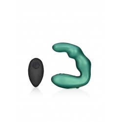 Bent Vibrating Remote Controlled Prostate Vibrator - Green