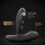 P-Stroker Remote Controlled Vibrating & Heating Silicone Prostate Vibrator - Black | Prostate Massagers