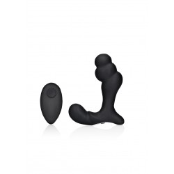 Stacked Remote Controlled Vibrating Prostate Massager - Black