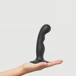 Small Silicone Premium Prostate & G-Spot Dildo with Suction Cup - Black | Strap On Dildos