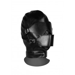 Blindfolded Mask with Breathable Ball Gag - Black