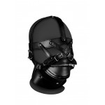 Μάσκα & Φίμωτρο με Δέσιμο Κεφαλιού Head Harness with Zip Up Mouth & Lock - Μαύρο | Μάσκες