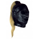 Μάσκα με Ξανθιά Αλογοουρά  Mask with Blonde Ponytail - Μαύρη | Μάσκες