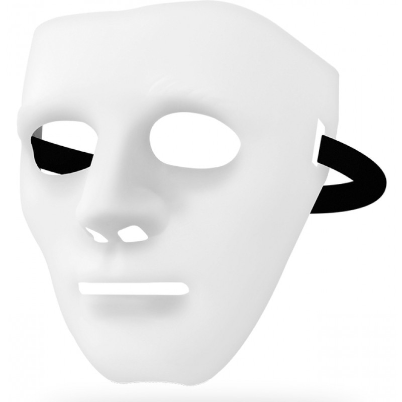 Πλαστική Μάσκα με Ανοίγματα White Face Mask for Men | Μάσκες
