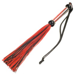 Tease & Please Silicone Flogger - Red/Black | Whips & Floggers