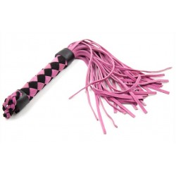 40 cm Joker Swift Flogger - Black/Pink | Whips & Floggers