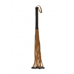 Italian Leather Braided 22 Tails Flogger with Handle