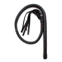 Πλεκτό Μαστίγιο Long Braided Flogger 1 m - Μαύρο | Μαστίγια