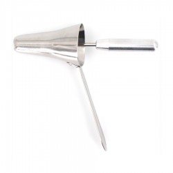 Metal Anal Speculum with Handle 8 x 5 cm - Silver